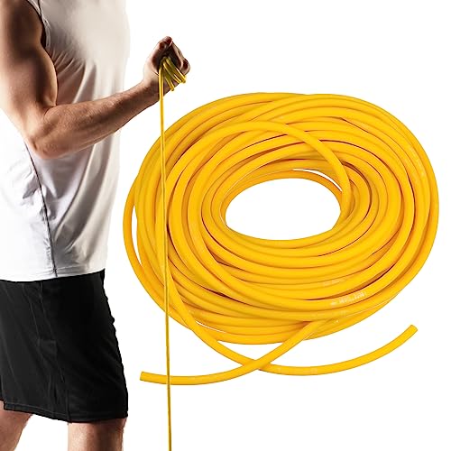 D&M ディーアンドエム セラバンド セラチューブ 30.4m φ7.2mm 強度レベル-1 黄色 TT-11 マニュアル付 切って使える THERABAND トレーニングチューブ トレーニングバンド