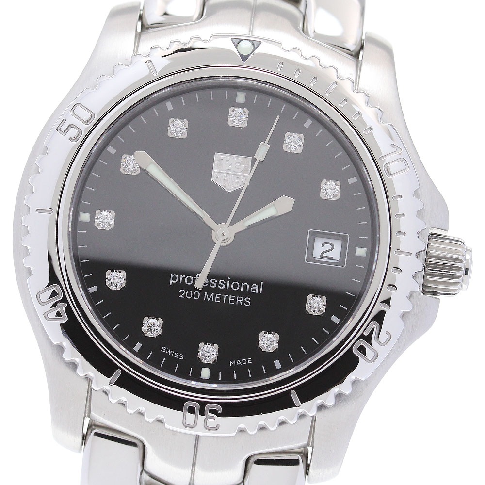タグホイヤー TAG HEUER WT1115 リンク プロフェッショナル 11P ダイヤ クォーツ メンズ 美品 保証書付き_846122【中古】