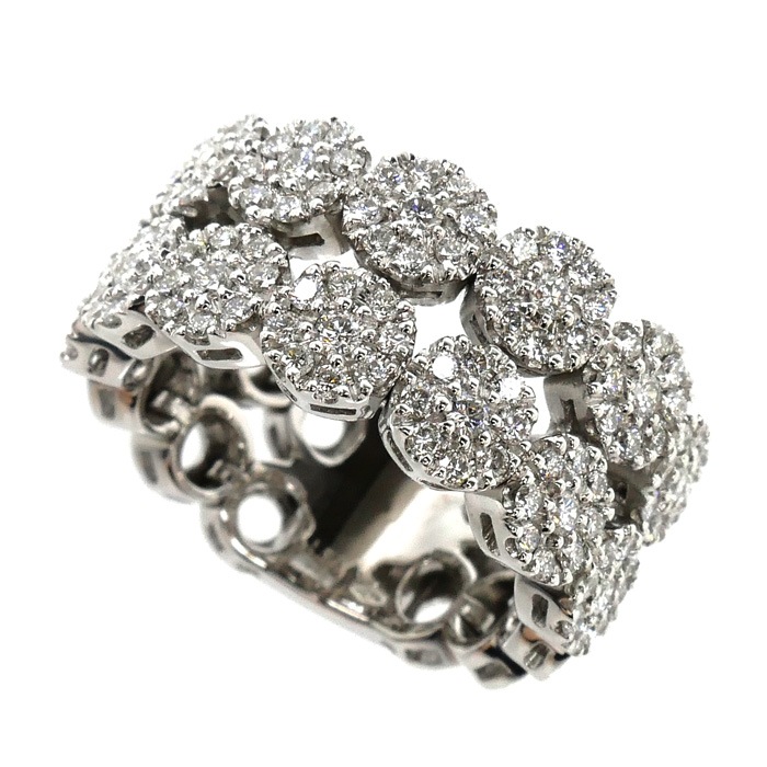 Damiani ダミアーニ K18WG ホワイトゴールド マルゲリータ リング・指輪 ダイヤモンド1.01ct 12.5号 10.6g レディース 中古 美品