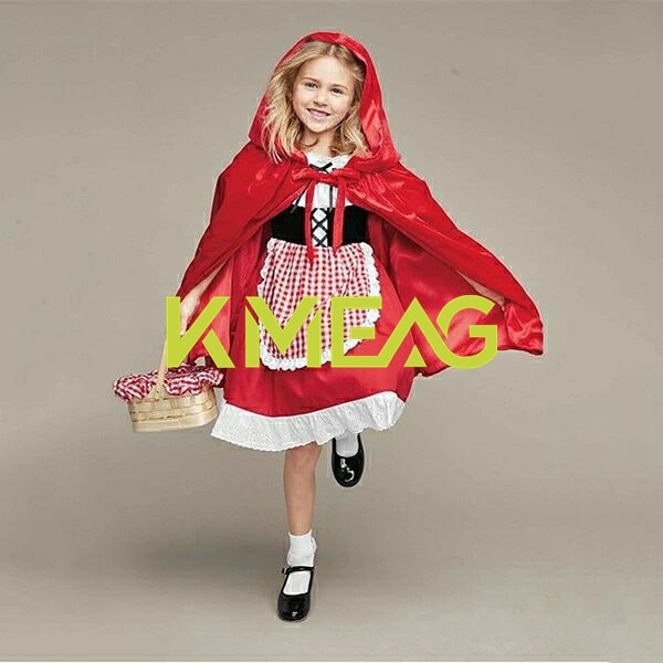 ハロウィンコスプレ ハロウィン仮装 赤ずきん コスチューム 童話 コスプレ 衣装 女の子 キッズ ジュニア 子供 赤フード ワンピース キッズ エプロン 舞台劇 学園祭 文化祭 90 100 110