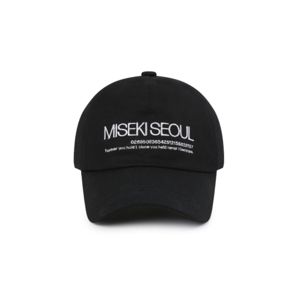 MISEKI SEOUL Misekiseoul logo ball cap BLACK MSK2404004B