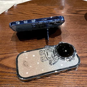 iPhone15ケース スマホケース 手帳型 スタンド 宇宙飛行士 保護ケース 電気めっき iPhoneケース グラーデション フラッシュふん iphonexr クリア iPhone14ケース iPh