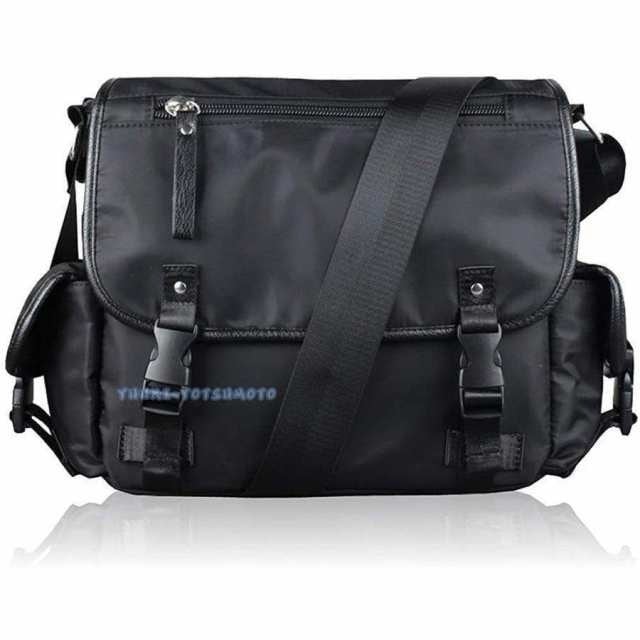 ショルダーバッグ メンズ 斜めがけ ビジネスバッグ メッセンジャーバッグ ナイロン A 収納 プレゼント バッグ（ブラック）