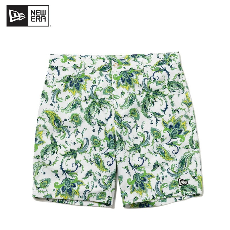 ニューエラ テック ショートパンツ All Over White Paisley ゴルフ ボトムス ハーフパンツ 国内正規品 [AA]
