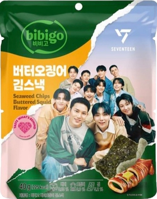 (韓国食品) 40g*15個 / バターイカ / SEAWEED CHIPS / おすすめ / 人気商品 / 海苔 / のり天 / キムサンド / 肴 / おかず / おやつ / スナック /