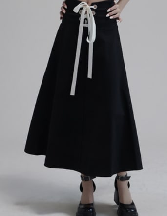 編み上げロングスカート ボトム ロング丈 綿 存在感 爽やか 大人スタイル 大人可愛い きれいめ シンプル カジュアル 大人 上品 おしゃれ かっこいい レトロ アジアン 大人可愛い 大人女子