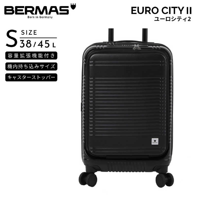 BERMAS　ユーロシティ2 機内持込 拡張機能付き Sサイズ EURO CITY 2 ［TSAロック搭載］ マットブラック　60295 22,330円
