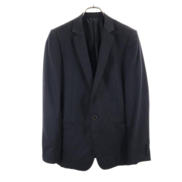 ウールブレンド テーラードジャケット 36 ネイビー レディース