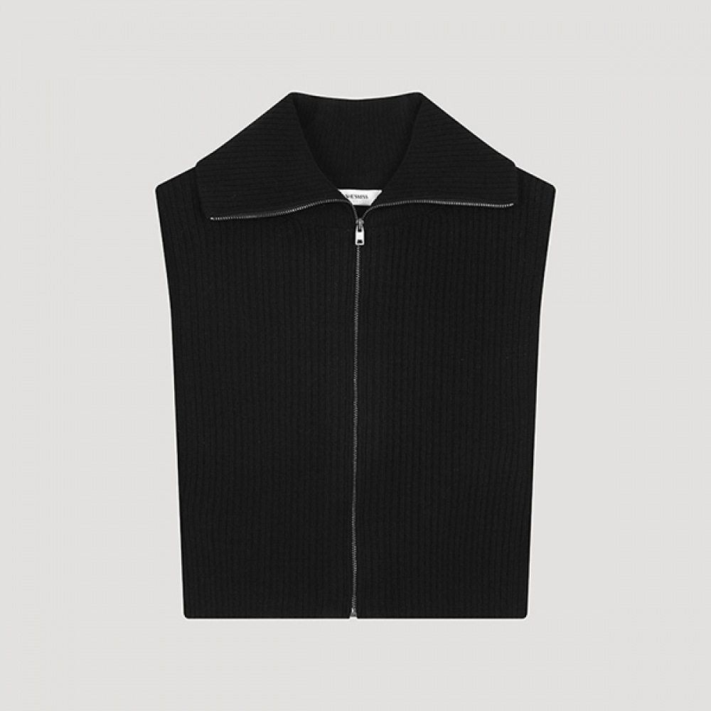 (シーズミス) ワイドカラージップアップベスト_SSKVTO42010_BK