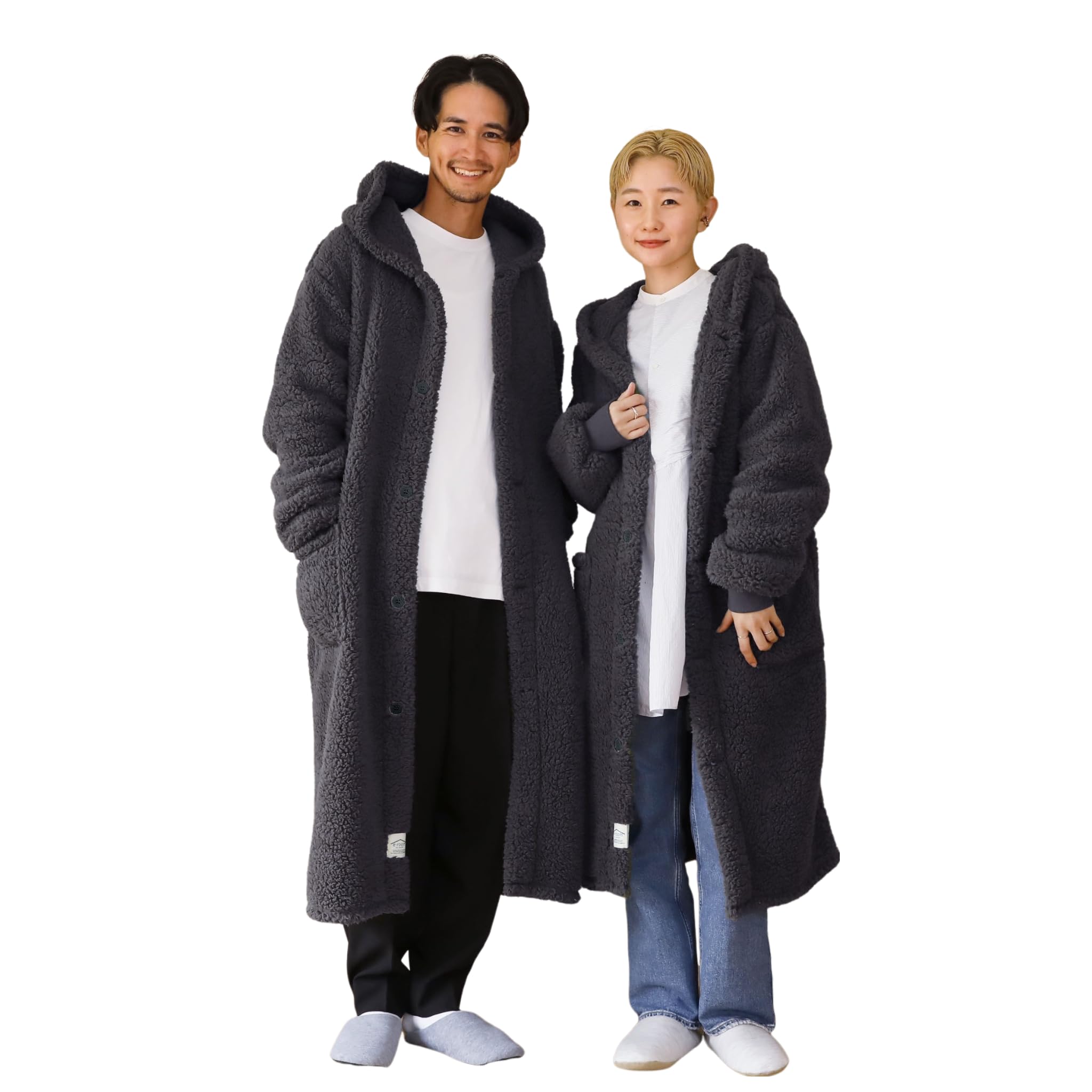 ねむりのアトリエ 着る毛布 ロング丈 メンズ レディース 肩がこらない ギフトパッケージ おしゃれ 可愛い 大きいサイズ 足まで 厚手 ふわふわ 袖ゴム 着るブランケット 吸湿発熱