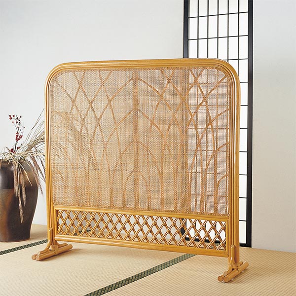 衝立 ラタン 間仕切り パーテーション 籐家具 高さ101cm