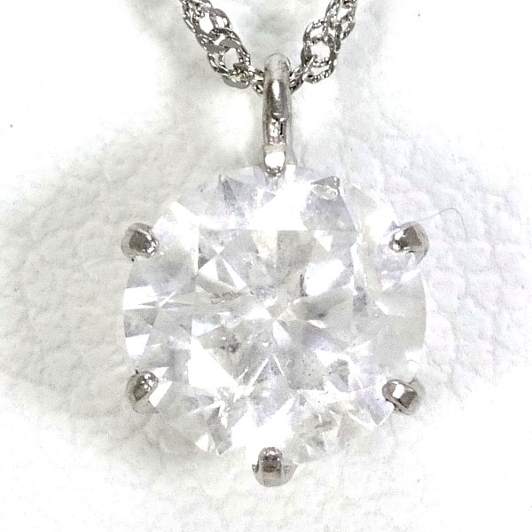 PT900 プラチナ PT850 ネックレス ダイヤ 0.701 鑑定書 ジュエリー 中古