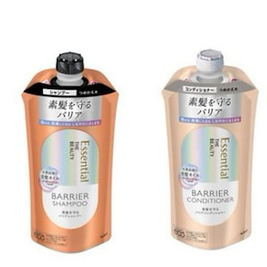 【セット販売】 エッセンシャル ＴＨＥ ＢＥＡＵＴＹ バリアシャンプーつめかえ３４０ｍｌ＋バリアコンディショナーつめかえ３４０ｍｌ