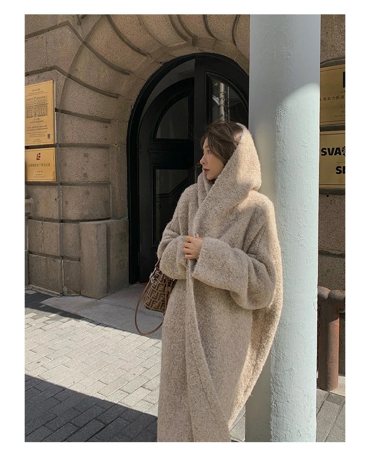 【2点購入で150OFF】【短納期】ニットパーカー レディース パーカー ウール混紡 トップ ニットセーター プルオーバーパーカー 暖かい カジュアル フード付き 綺麗に シンプル 柔らかい 防寒 保