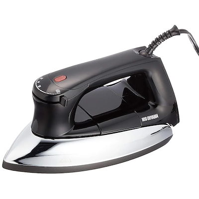 他サイト： 【即納】アイリスオーヤマ(IRIS OHYAMA) ドライアイロン コード付 最短30秒スピード立上 フッ素加工 温度調節 80-210℃ ブラック PDIR-01F-Bの商品画像