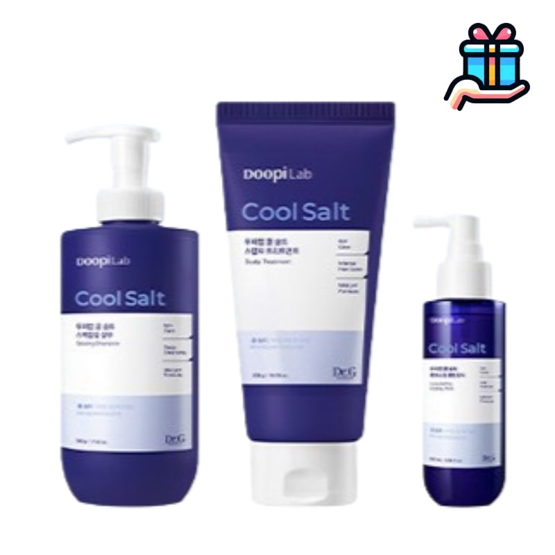 [韓国人気2+1]頭皮ラップ クールソルト スケーリングシャンプー500g+トリートメント300g+トニック100ml 総痒い頭皮 韓国コスメ 脂性頭皮 水分絡み髪 頭皮ケア ヘアケア