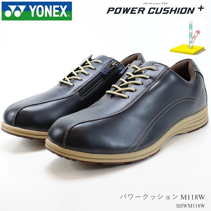 ウォーキングシューズ メンズ M118W SHW-M118W ネイビーブルー幅広 4.5E 紳士 靴 歩きやすい カジュアルシューズ ファスナー