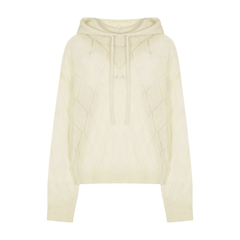 ダイヤモンド·フード·ニット Ivory 可愛い ディリーファッション ニット 韓国ファッション 韓国ブランド フリーサイズ 16,170円