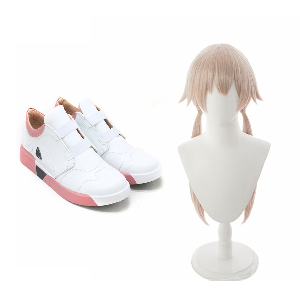 阿慈谷ヒフミ コスプレ靴+コスプレウィッグ 阿慈谷ヒフミ ブーツ コスプレ 演出服 アニメ 祭り ハロウィン クリスマス 学園祭 文化祭 仮装