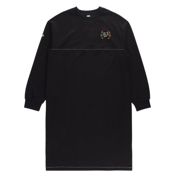 ウーマンズダブルテンションルーズフィットワンピース QP322OOP71-BLK0