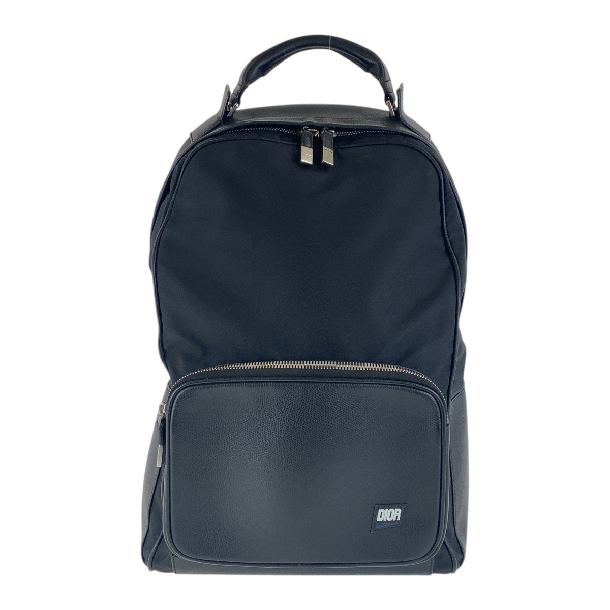 ブラック 黒 シルバー金具 ナイロン/レザー 03 BO 1105 リュック バックパック メンズ 501884