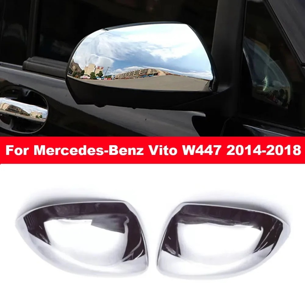 メルセデス・ベンツ Vito W447 2014-2018 用 ドアミラーカバー サイドミラーケース 外装トリム シルバー 輸入品