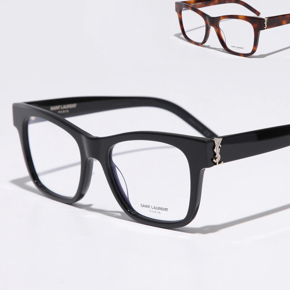 SAINT LAURENT サンローラン メガネ SL M118 レディース ウェリントン型 セルフレーム フルリム めがね 眼鏡 カサンドラロゴ アイウェア カラー2色