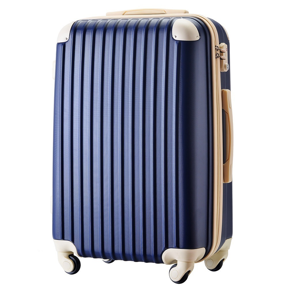 Lサイズ スーツケース キャリーバッグ キャリーケース 7日-14日 大型 TSAロック Navy ABS+PC 機内持ち込み キャリーケース TSAロック搭載 スーツケース スーツケース 小型