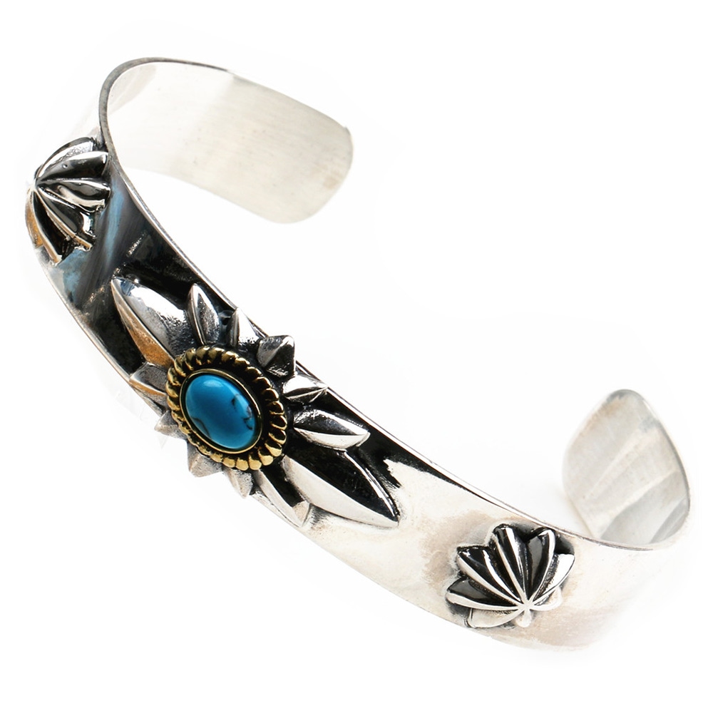 925 金縄目ターコイズバングル [bs079]