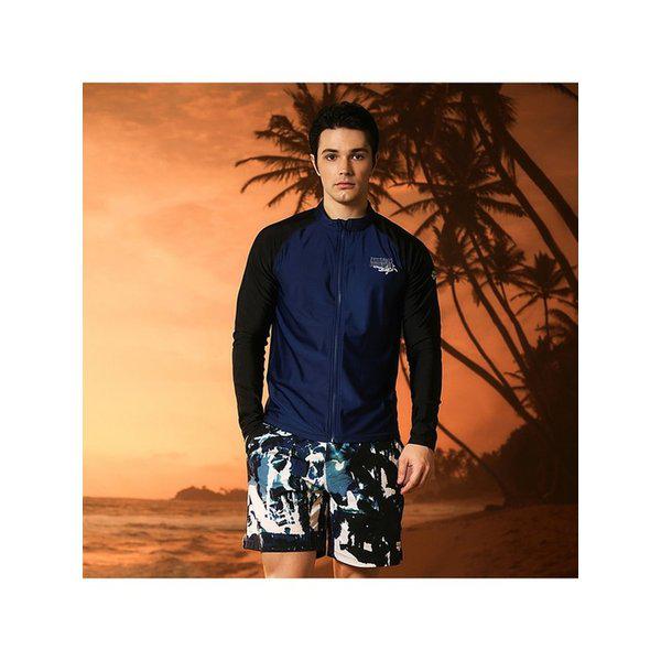 ネオ保護レギュラーフィットジップアップラッシュガードA6BM1PR02NVY