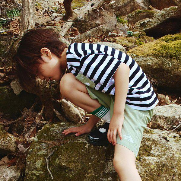 NT7US12S キッズ プレイオン ストライプ クルーセット KS PLAYON STRIPE CREW SET