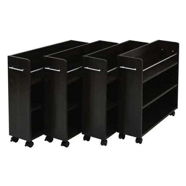 JKプラン 押入れ 収納 ラック 4個セット （1個あたり）幅19.5 奥行78.5 高さ65.5 SGT-0130SET-DB ダークブラウン