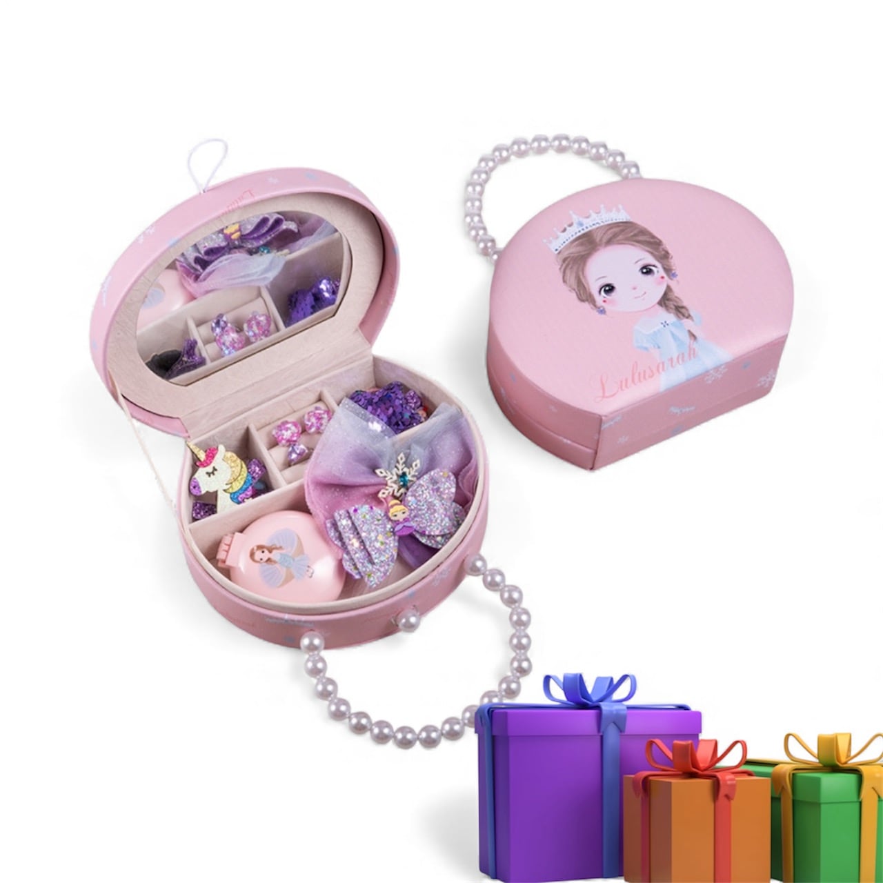 クリスマス人気 プリンセスギフトバッグ/女の子用アクセサリー 人気ギフトバッグ/お姫様ごっこ 女の子プレゼントセット/今人気の女の子プレゼントセット/今人気の女の子ギフト お姫様ごっこ