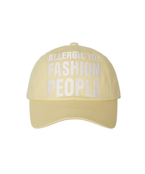 YOUHEE ALLERGIC LETTERING BALL CAP YELLOW YHHTDB004YL