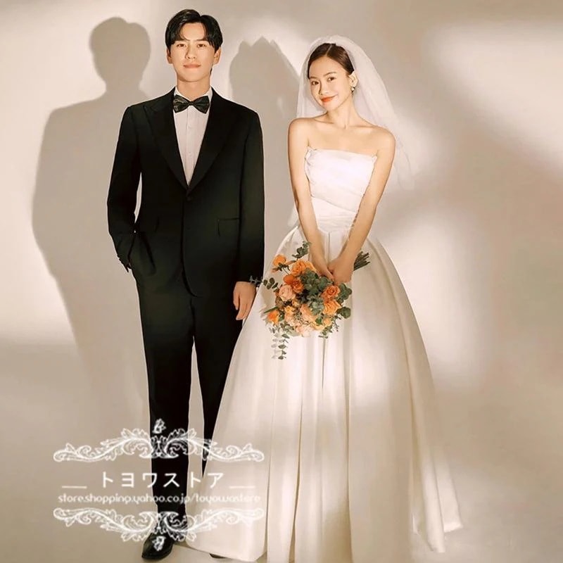 ウェディングドレスAライン二次会花嫁結婚式フォトウエディング海外挙式パーティードレス披露宴ブライダル花嫁前撮りドレス後撮り