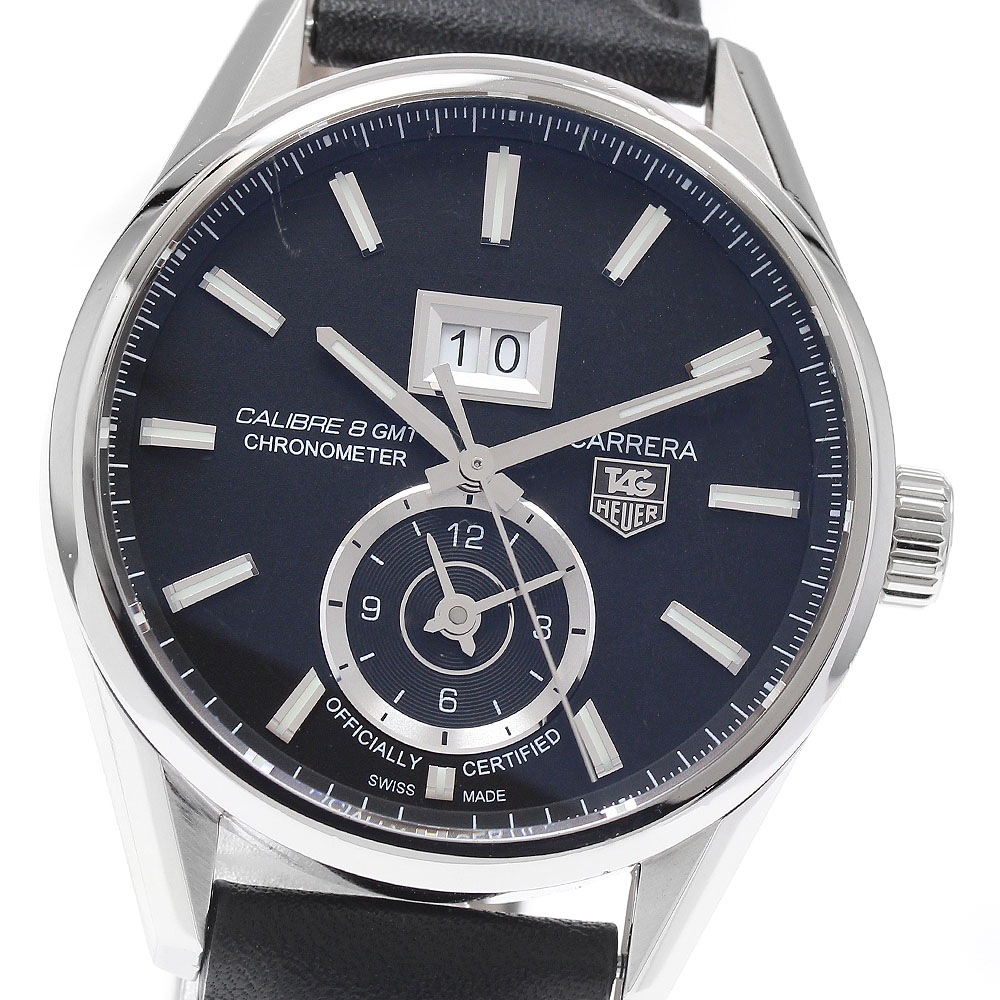 タグホイヤー TAG HEUER WAR5010 カレラ グランドデイト GMT キャリバー8 自動巻き メンズ _931845【中古】