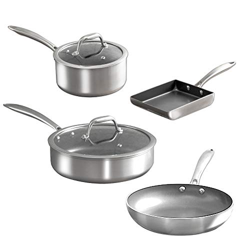アイリスオーヤマ フライパン 鍋 6点セット 26 20 IH 対応 ダイヤモンドグレイス シルバー KITCHEN CHEF DG-SE6 8,617円
