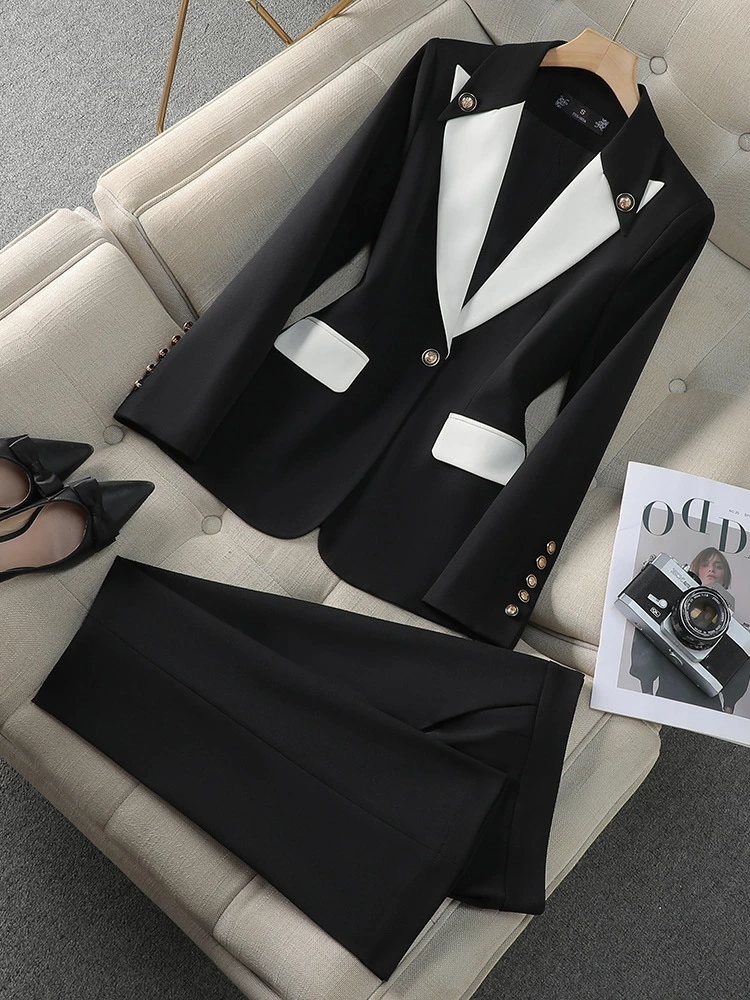 スーツ セットアップ レディース 春秋 ビジネス 正装 仕事服 軽奢華 高級感 ブラック 6,562円