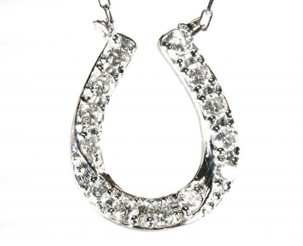 憧れの最高級天然 ダイヤモンド ネックレス 馬蹄 pt900 国内生産品ダイヤ使用プラチナ (