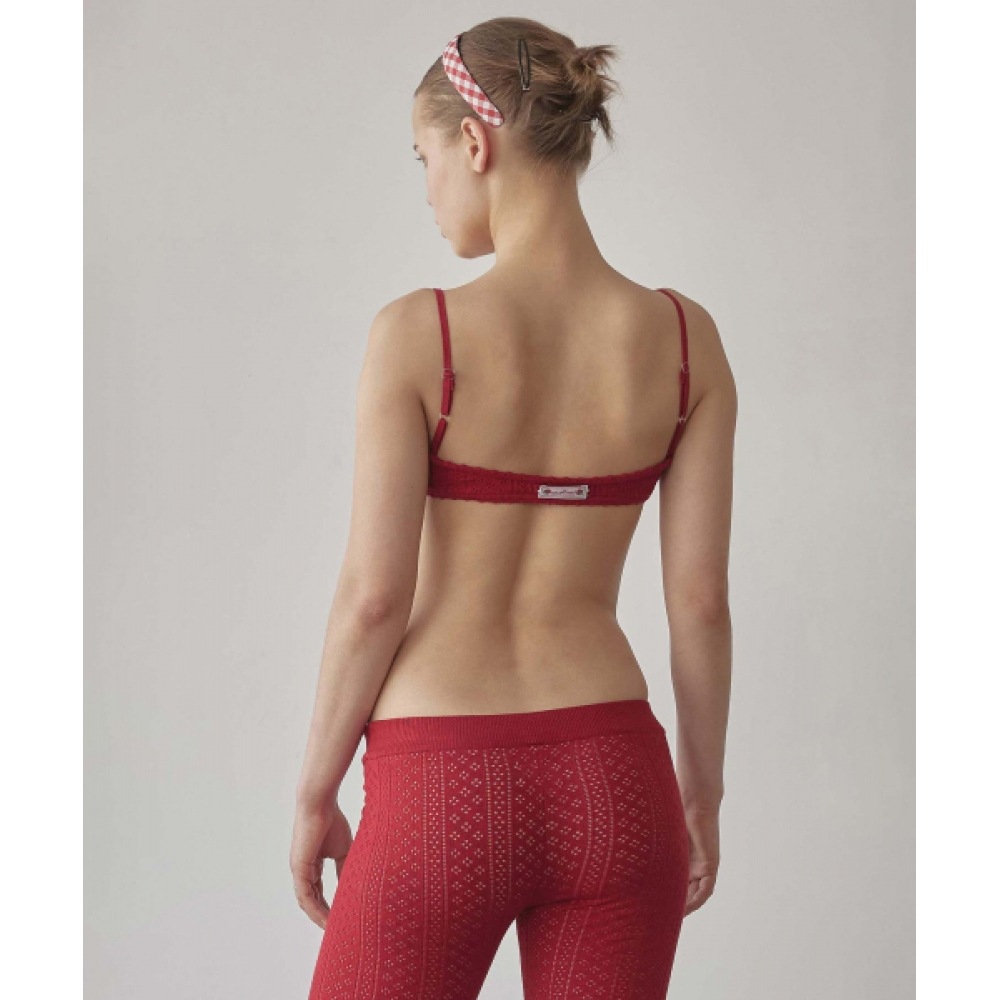 SCULPTORアイレットニットバスティエレッド