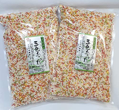 五色あられ　彩あられ　ぶぶあられ（五色）500ｇ×2点セット