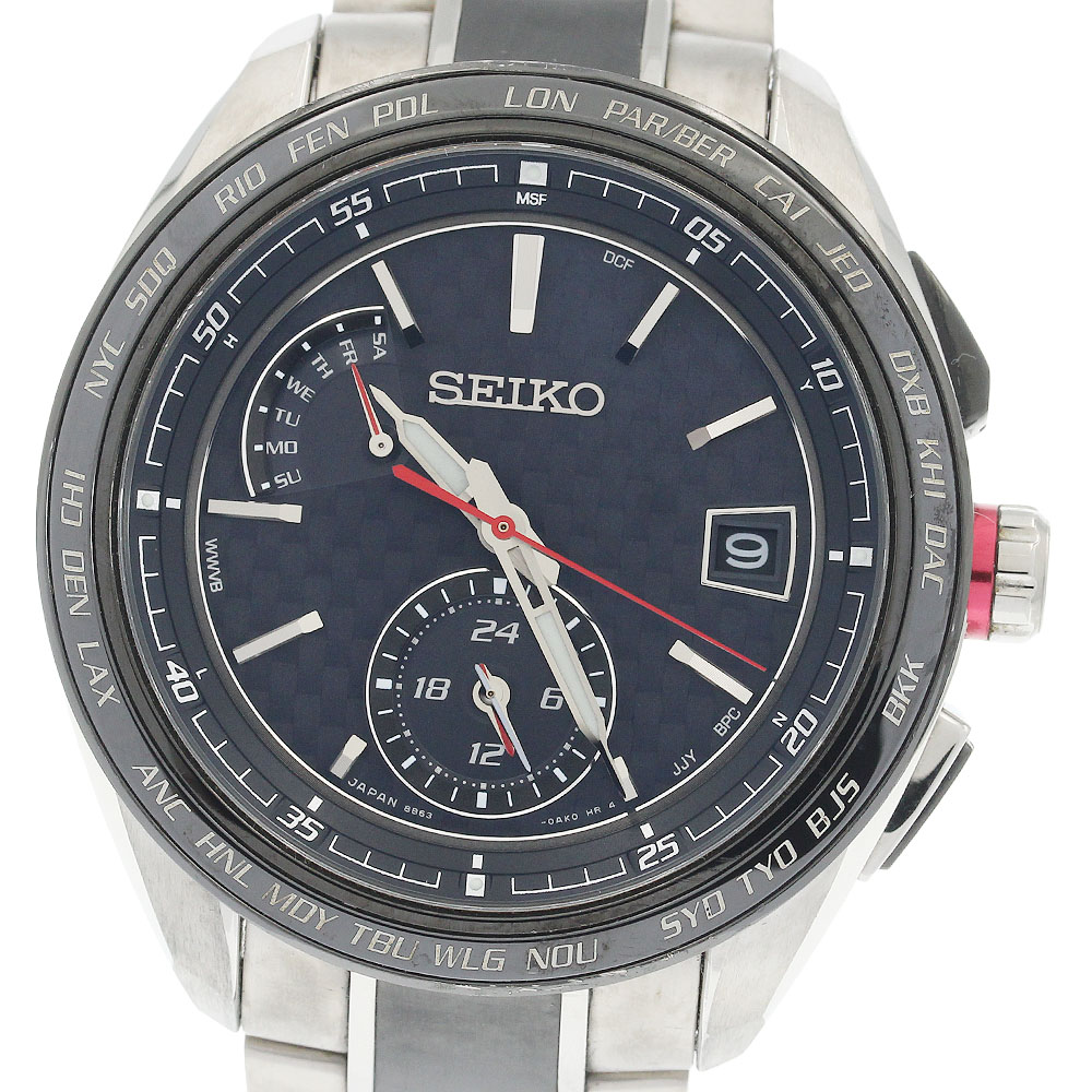 セイコー SEIKO SAGA259/8B63-0AN0 ブライツ デイデイト ソーラー電波 メンズ 箱・保証書付き_936215【中古】