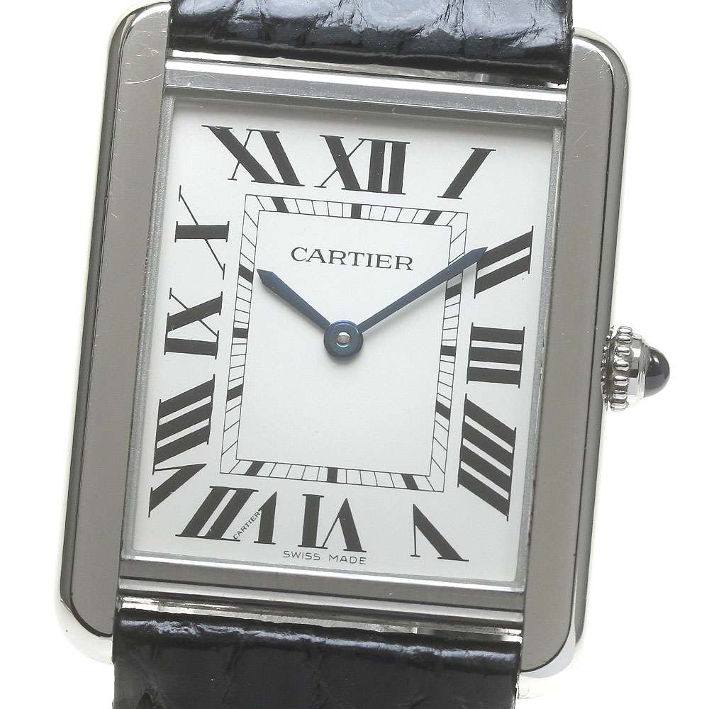 カルティエ CARTIER W5200003 タンクソロLM クォーツ メンズ 保証書付き_845706【中古】