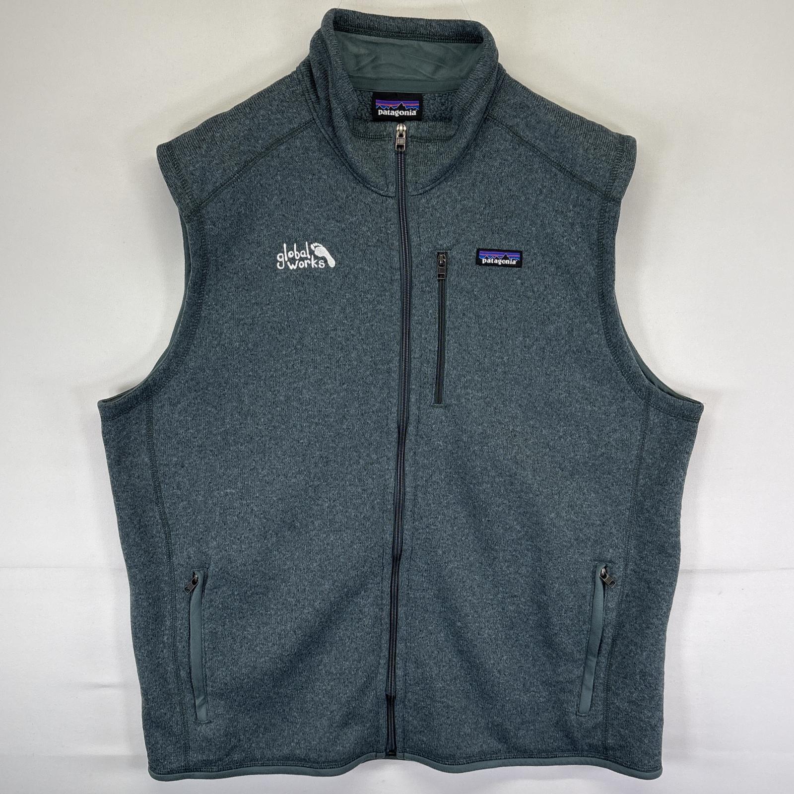 古着 ベスト ベターセーター ワンポイントロゴ アウトドア フリース フルジップ XXL グレー系 メンズ