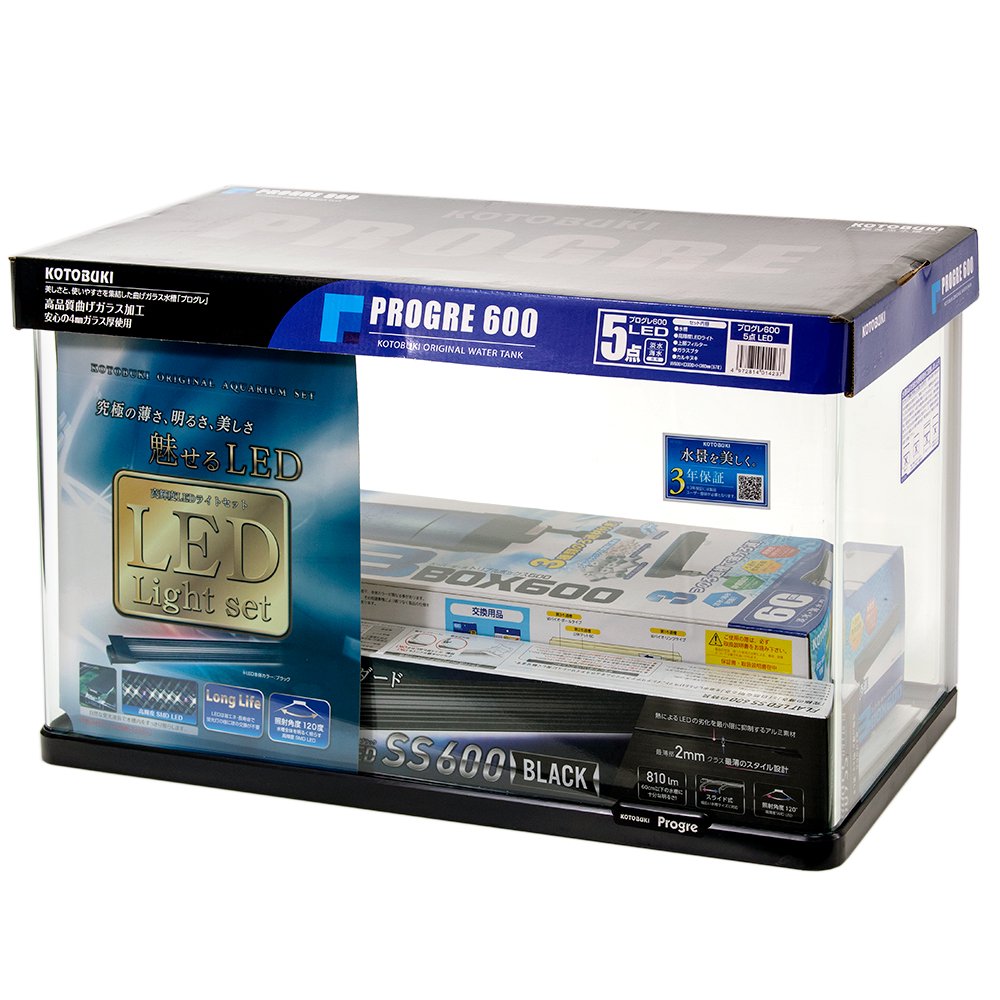 コトブキ工芸　水槽セット　プログレ６００　５点　ＬＥＤ　ＣＲＣ10―11―03―30―40