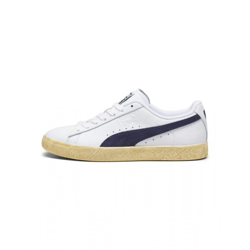 プーマクライドヴィンテージ-ホワイト:ネイビー/ 394687-01