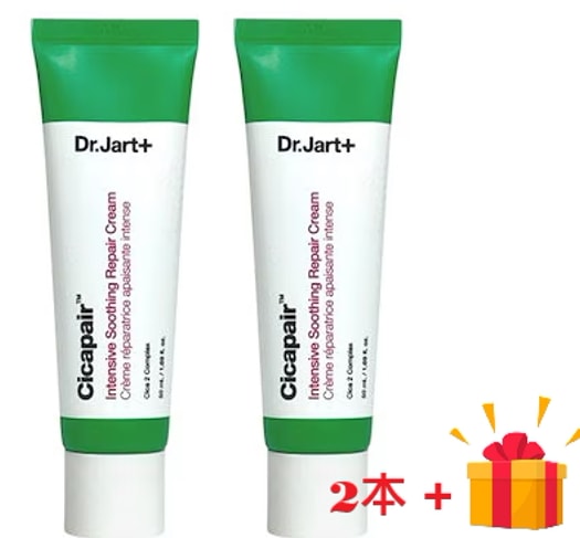【1+1+GIFT】シカペアインテンシブスージングリペアクリーム, 50ml x 2 + 日本販売1位韓国マスクパック贈呈