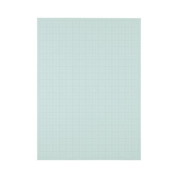 (まとめ) TANOSEE 模造紙（プルタイプ） 本体 788×1085mm 50mm方眼 ブルー 1ケース（20枚） (×10セット)