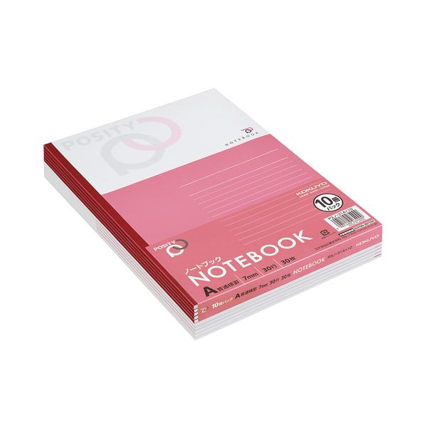 (まとめ) コクヨ ノート(POSITY) セミB5 A罫30枚 P3ノ-31AX10 1パック(10冊) (×30セット)