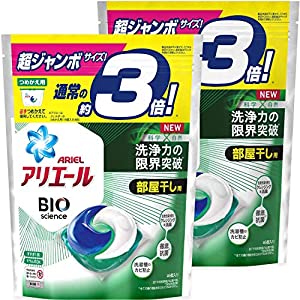 【まとめ買い】 アリエール 洗濯洗剤 部屋干し用 リビングドライ ジェルボール 3D 詰め替え 超ジ